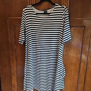 Agnes & Dora Black and White Striped Mini Dress FINAL PRICE